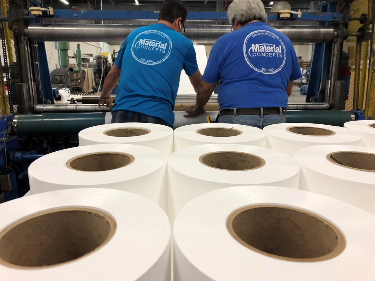 Carlos And Edwin Working On Converting Some Tyvek